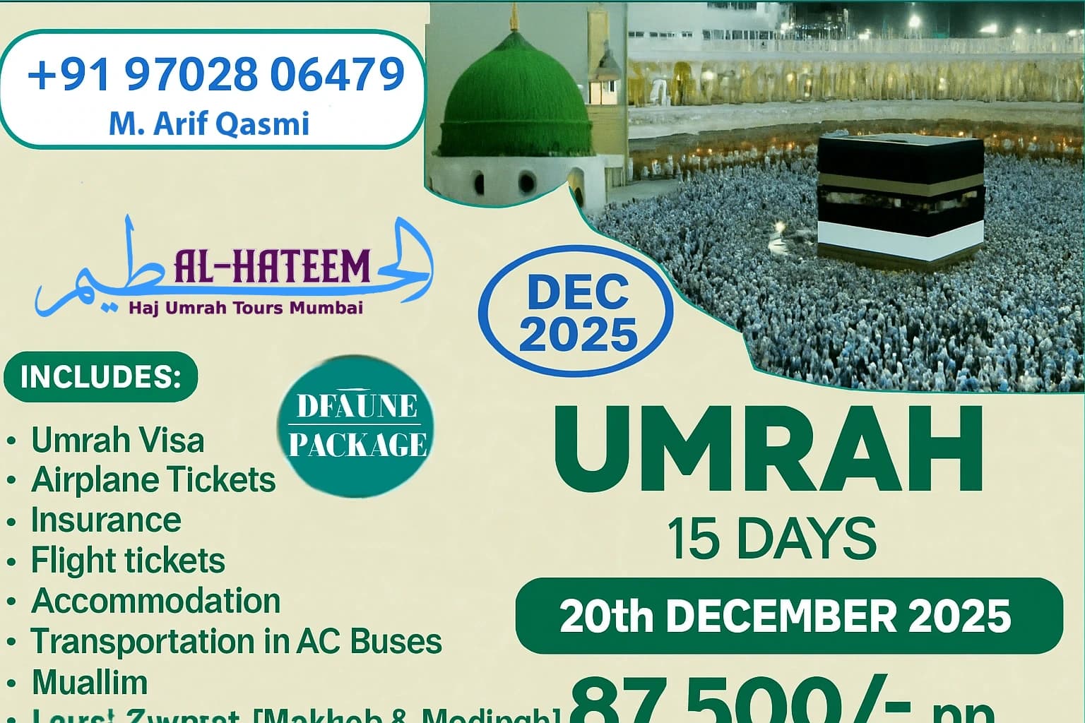 December 2025 Umrah Package from Mumbai